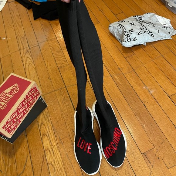 COPY - Love Moschino Knee High stretchy sock sneakers - Picture 1 of 5